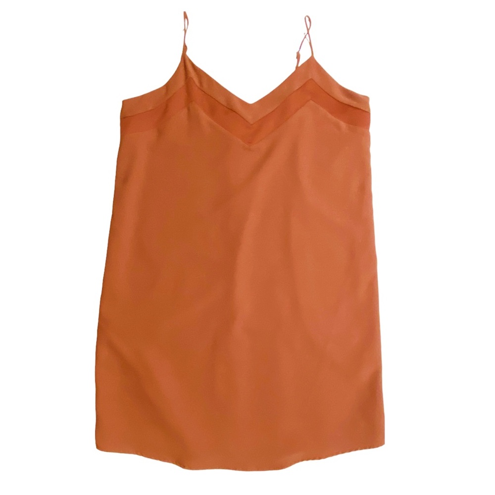 Naked Zebra Last Call  STRAPPY MINI PANELED DETAILED SHIFT DRESS in bronze